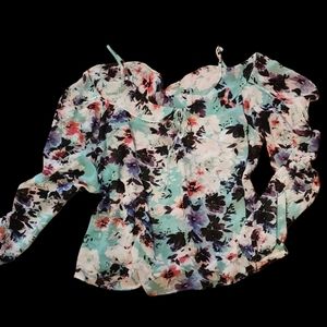 💜🌬️🌀 Arizona Jean Co. Breezy Top · Open Shoulder · 1X Jrs. Plus